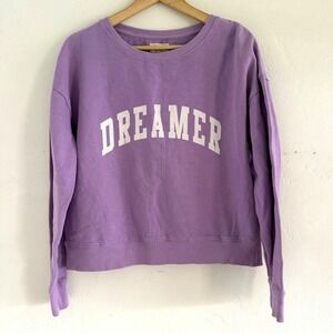 Pact Organic Sweatshirt Dreamer Purple Size Medium Crewneck Pullover